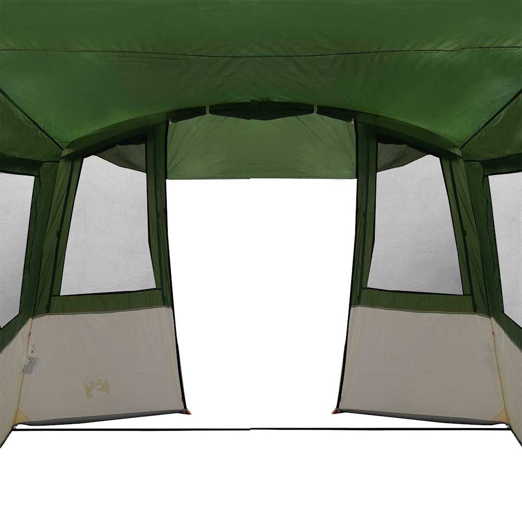 vidaXL Achterkleptent voor Caravan met dak Groen 352 x 250 x 245 cm