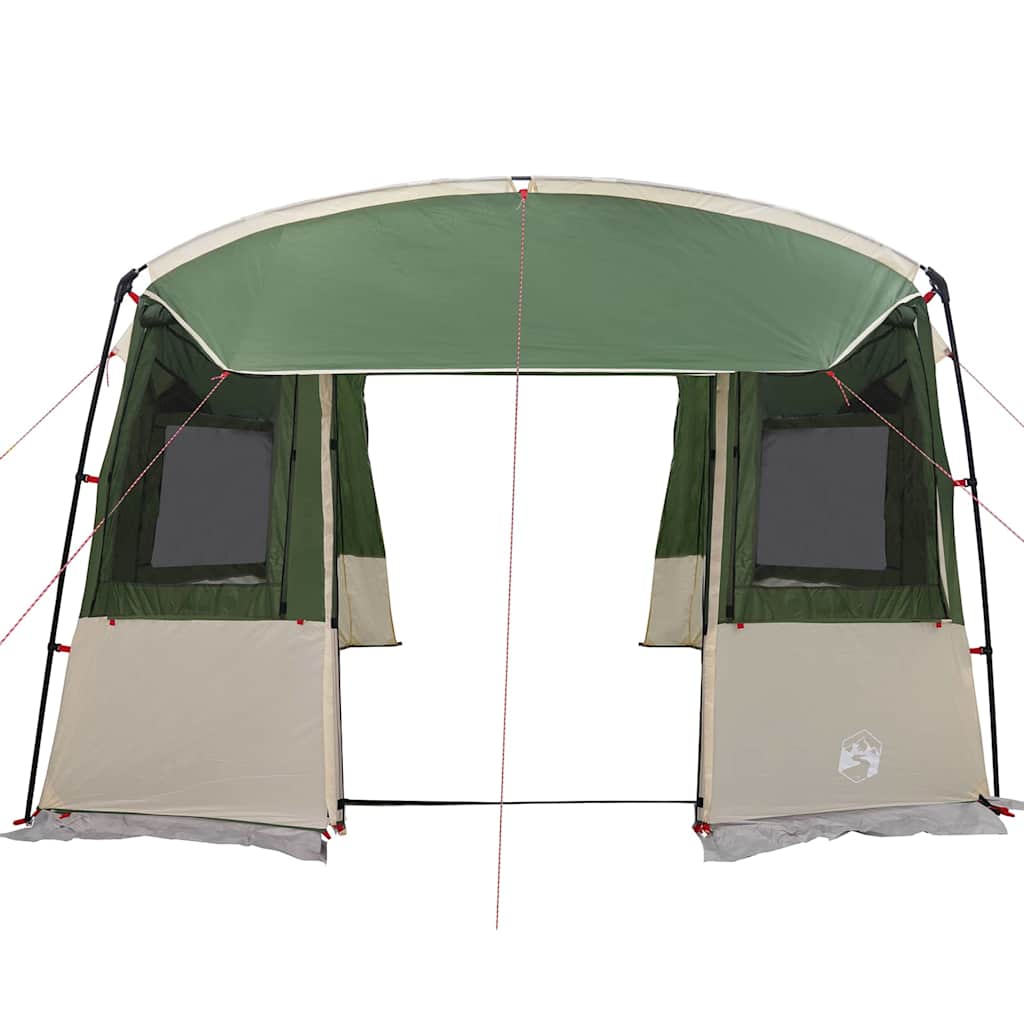 vidaXL Achterkleptent voor Caravan met dak Groen 352 x 250 x 245 cm