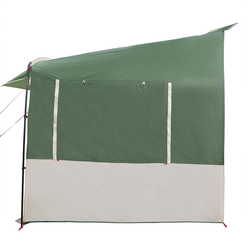 vidaXL Achterkleptent voor Caravan met dak Groen 352 x 250 x 245 cm