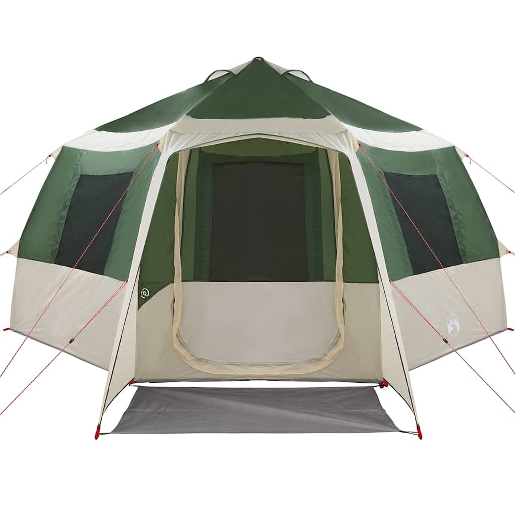 vidaXL Huisje Tent met dak met opslag Groen en Wit 405 x 405 x 273 cm