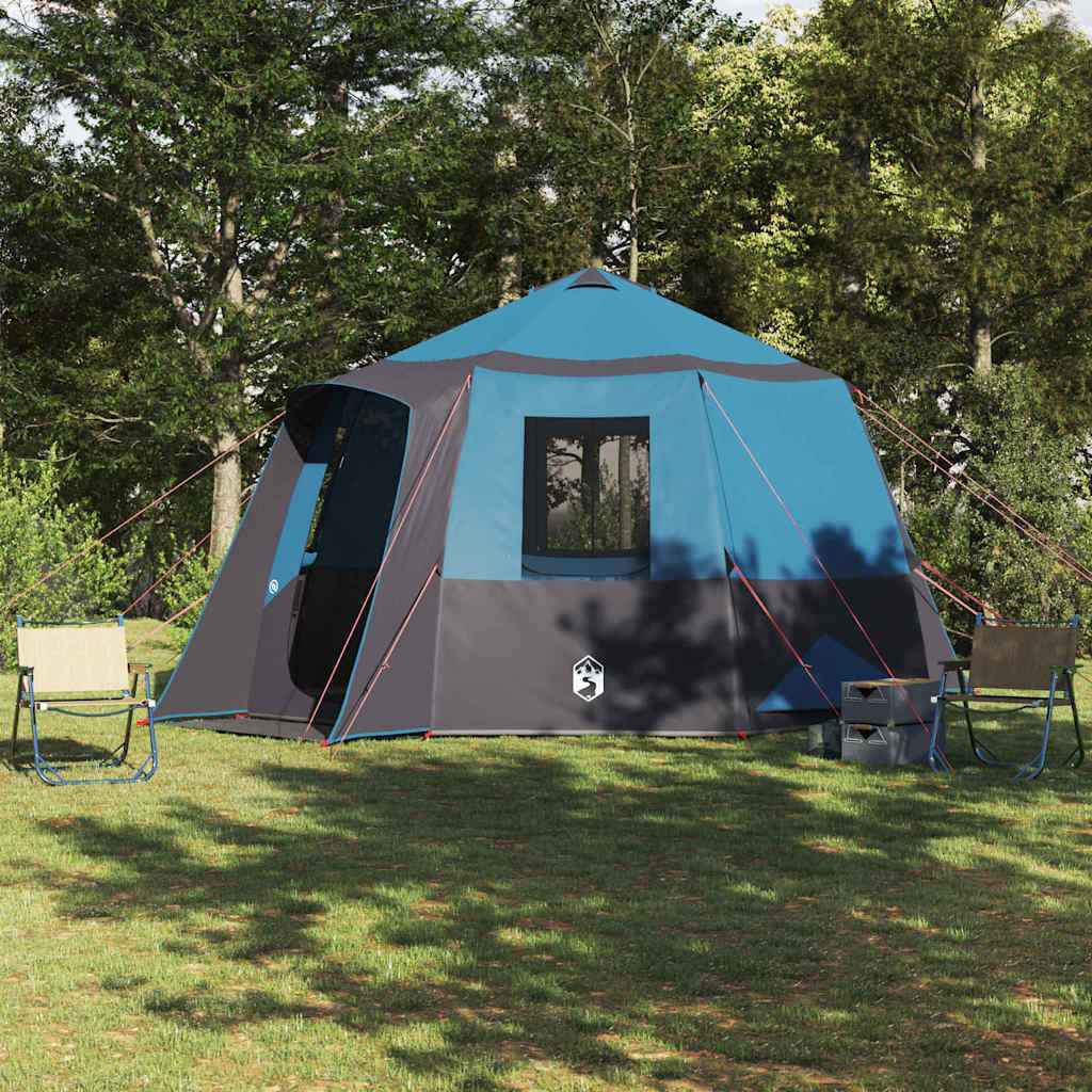 vidaXL Huisje Tent met dak met opslag Groen en Wit 405 x 405 x 273 cm
