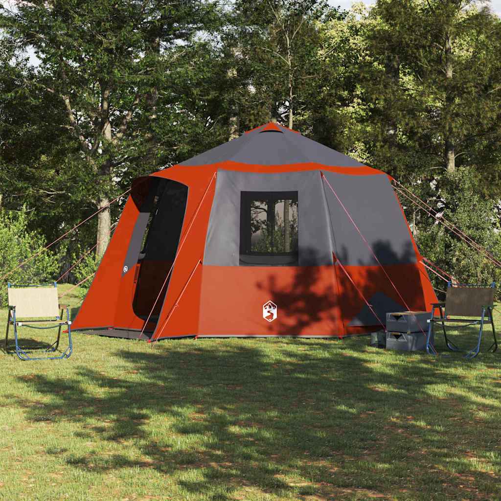 vidaXL Huisje Tent met dak met opslag Groen en Wit 405 x 405 x 273 cm