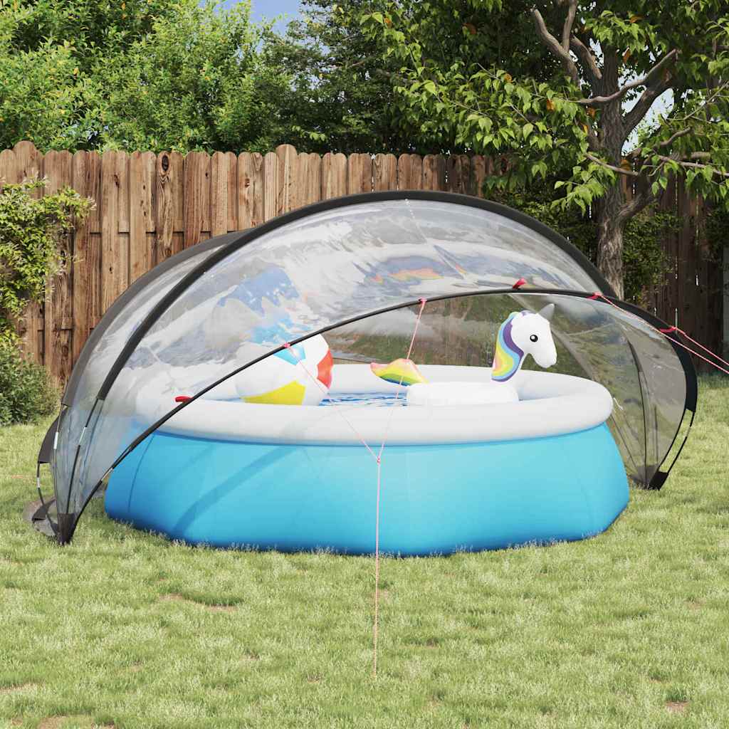 vidaXL Pooldome Groen 336 x 322 x 160 cm 185T polyester met PU-coating