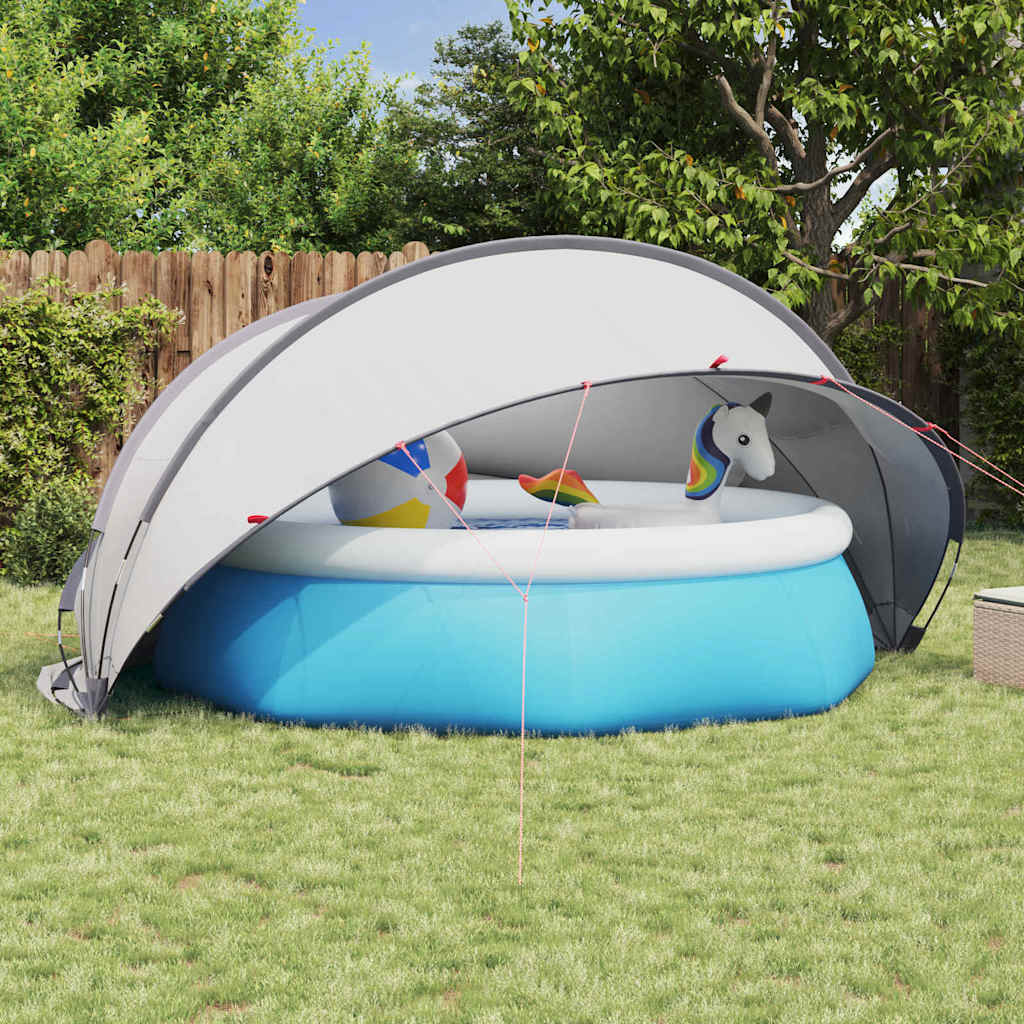 vidaXL Pooldome Groen 336 x 322 x 160 cm 185T polyester met PU-coating