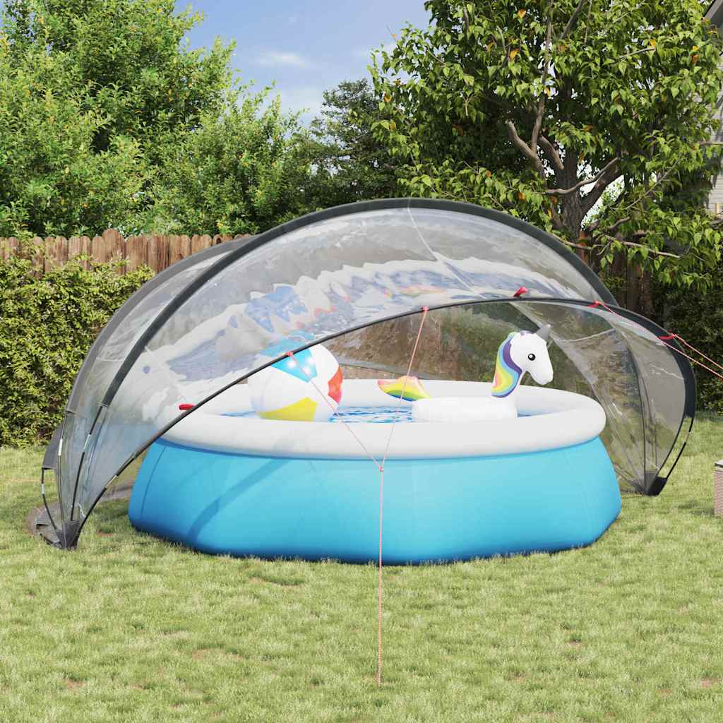 vidaXL Pooldome Groen 336 x 322 x 160 cm 185T polyester met PU-coating