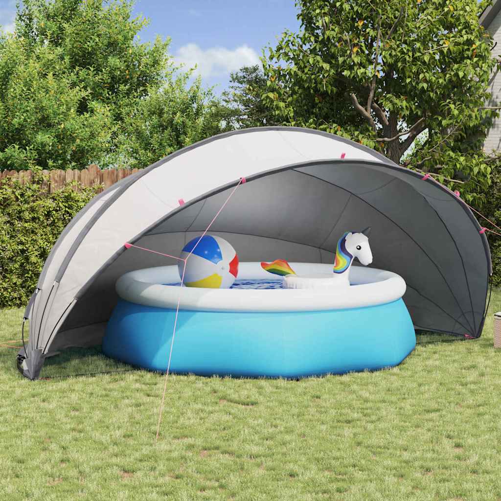 vidaXL Pooldome Groen 336 x 322 x 160 cm 185T polyester met PU-coating