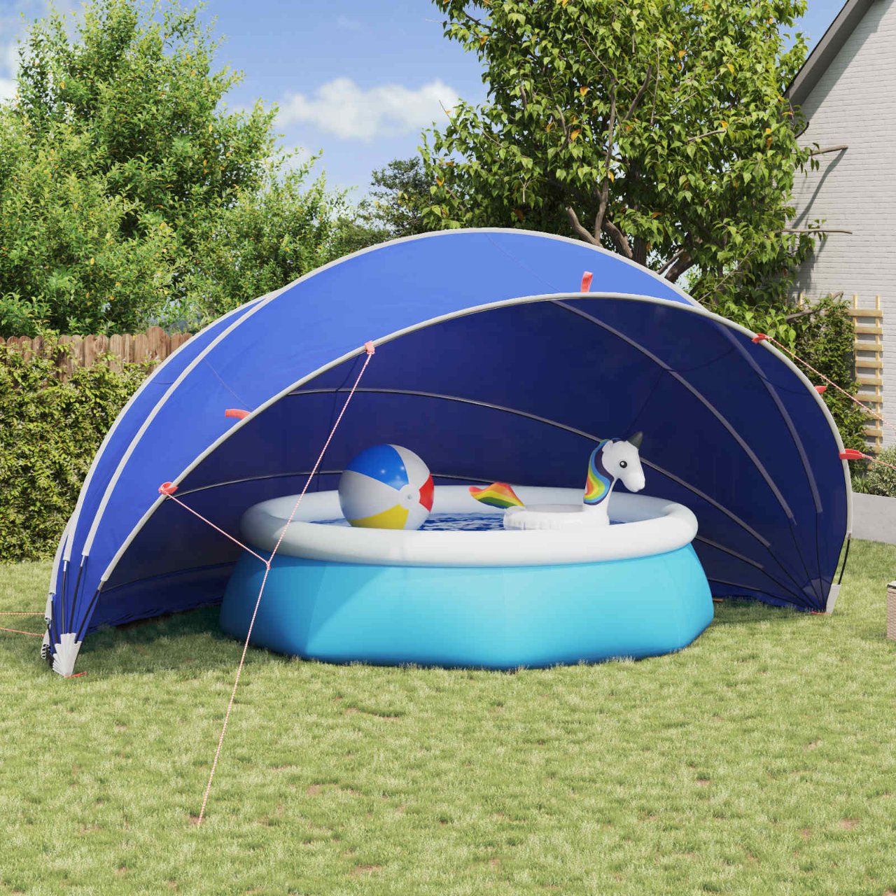 vidaXL Pooldome Groen 336 x 322 x 160 cm 185T polyester met PU-coating