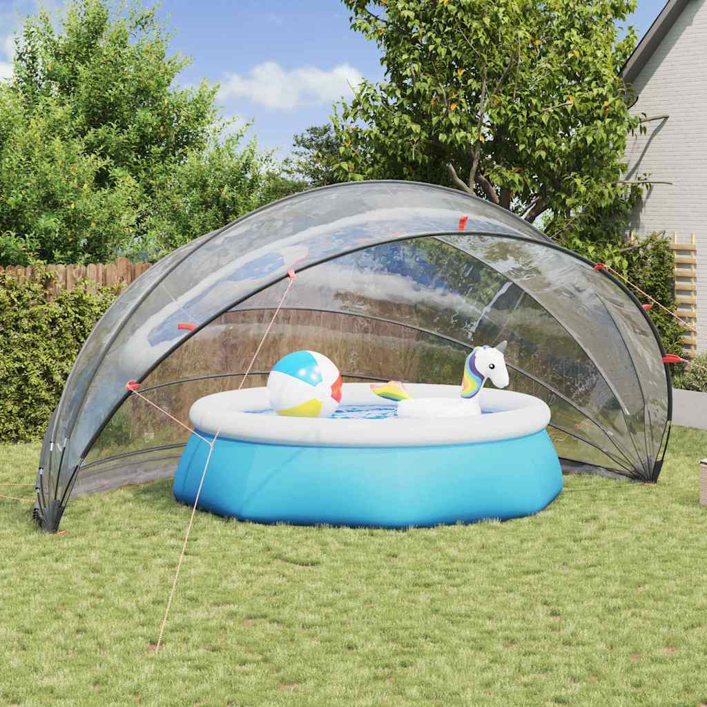 vidaXL Pooldome Groen 336 x 322 x 160 cm 185T polyester met PU-coating