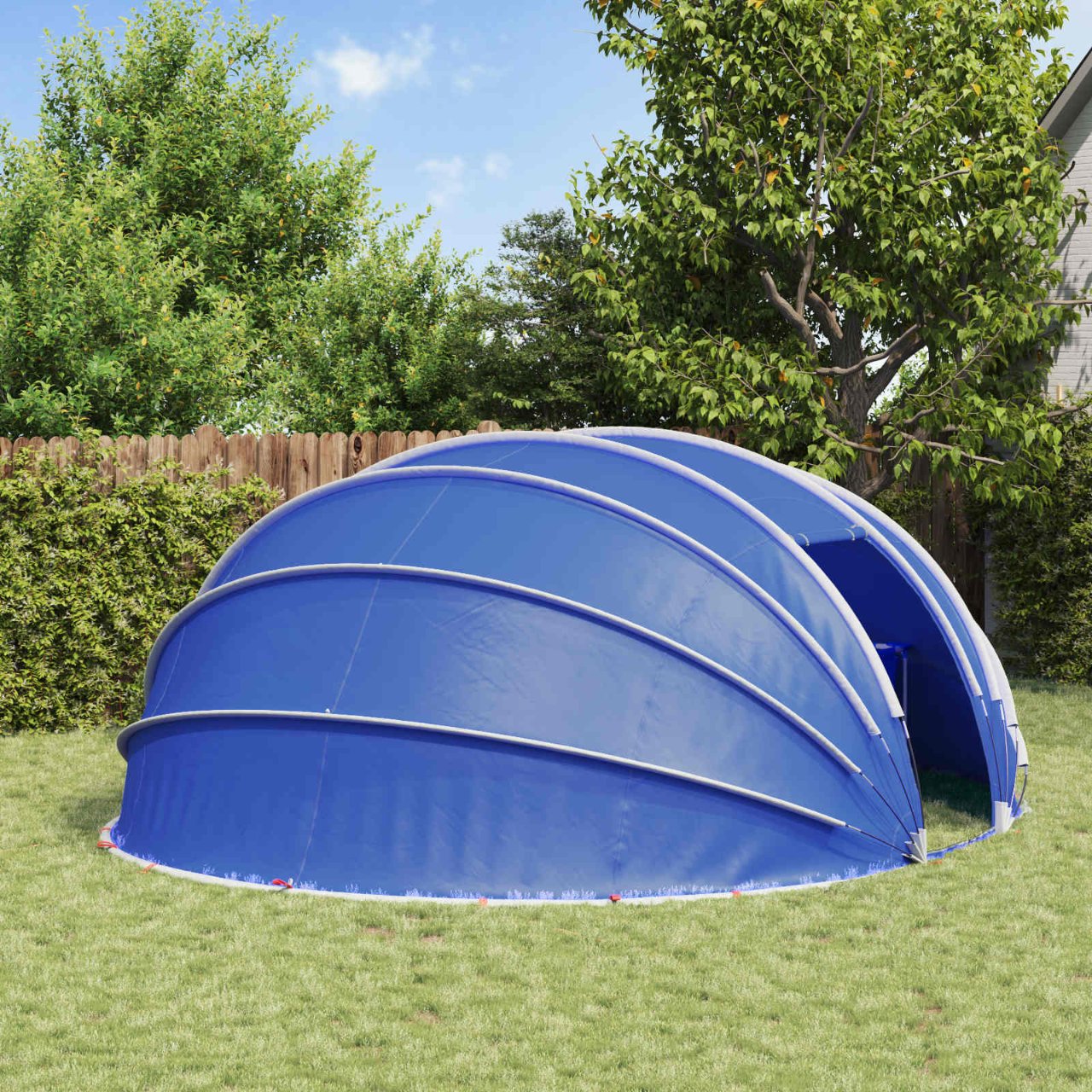 vidaXL Zwembad Tent Koepel Groen 538 x 440 x 204 cm