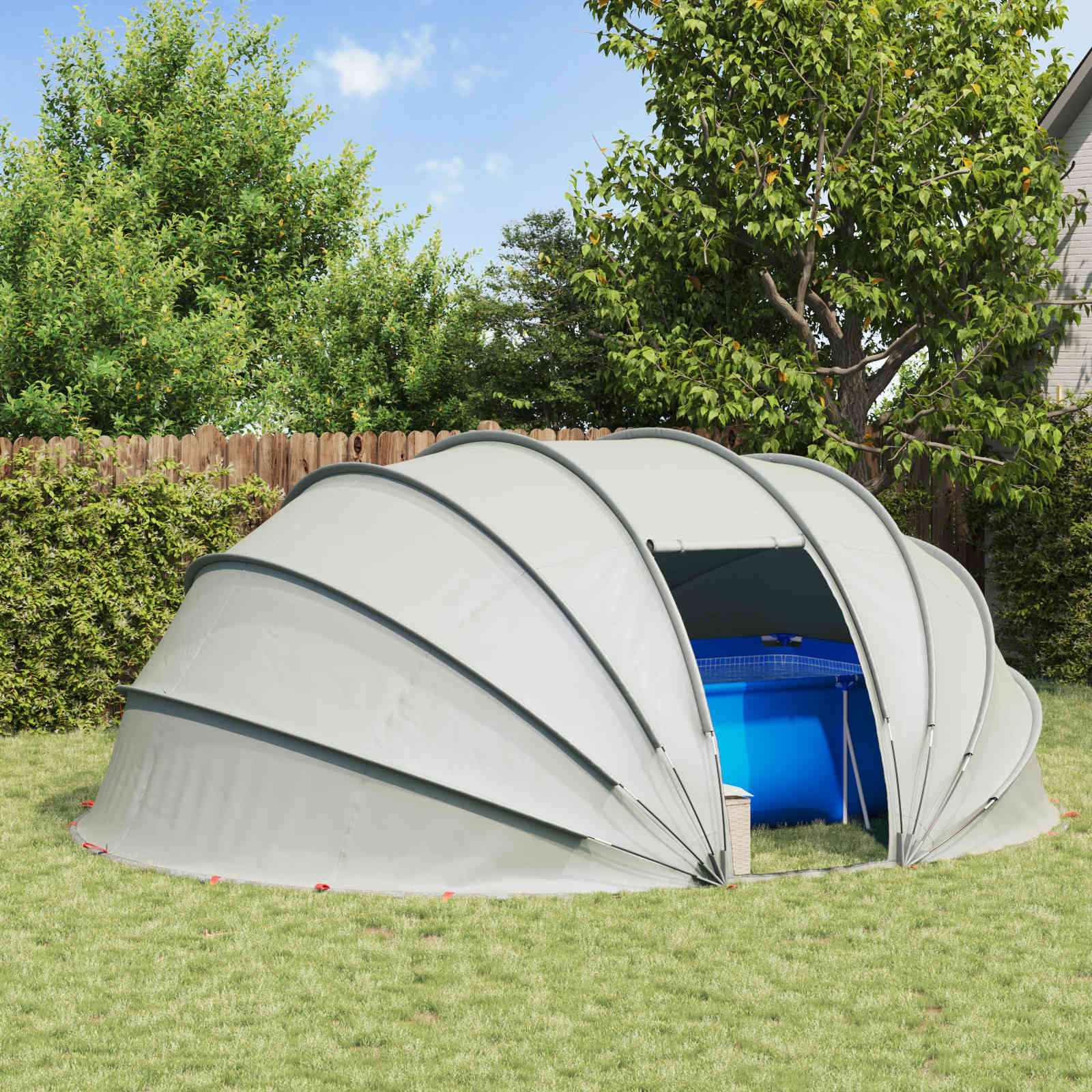 vidaXL Zwembad Tent Koepel Groen 538 x 440 x 204 cm