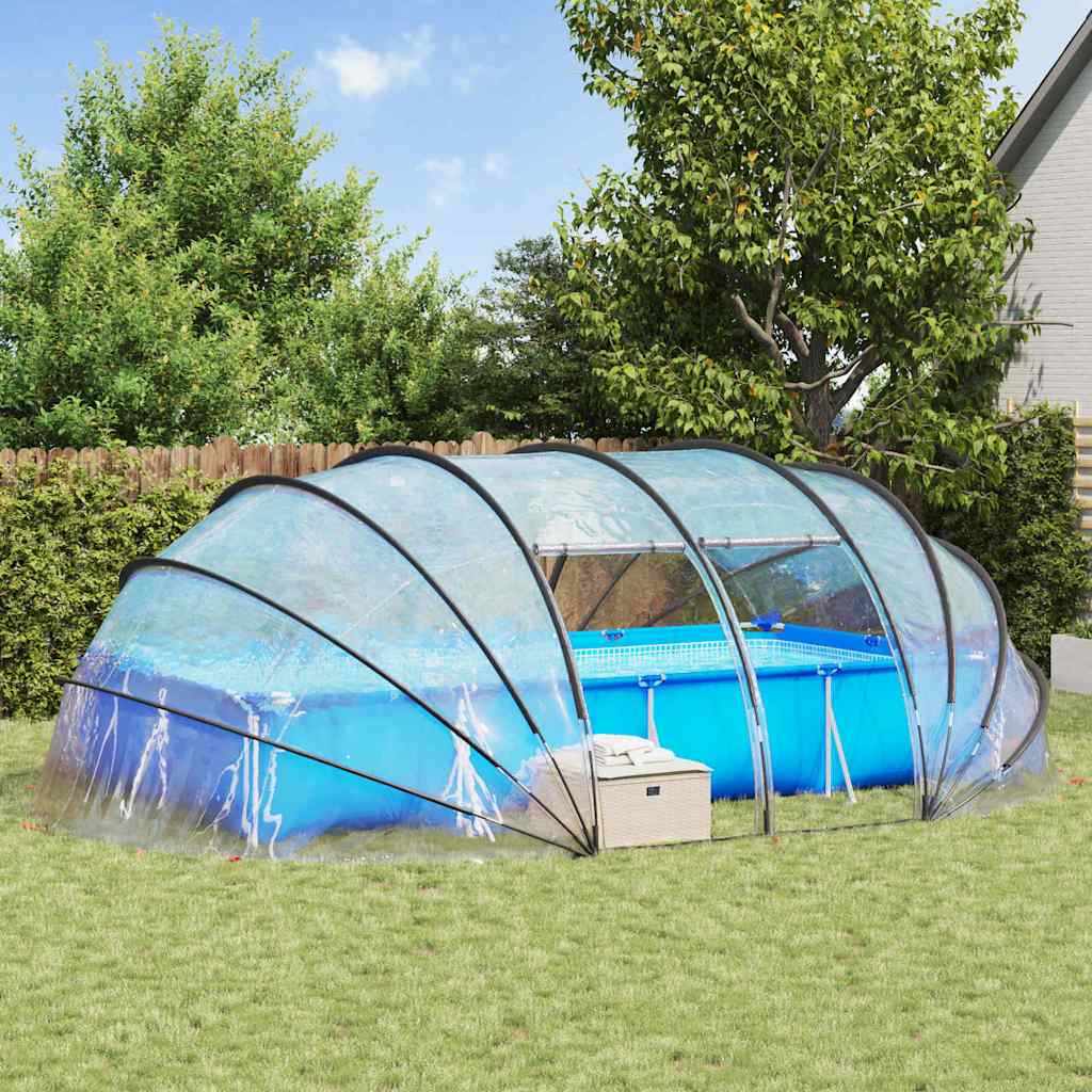vidaXL Zwembad Tent Koepel Groen 538 x 440 x 204 cm