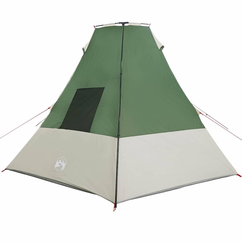 vidaXL Tent met dak Other Groen en Zwart 383 x 338 x 217 cm Polyester