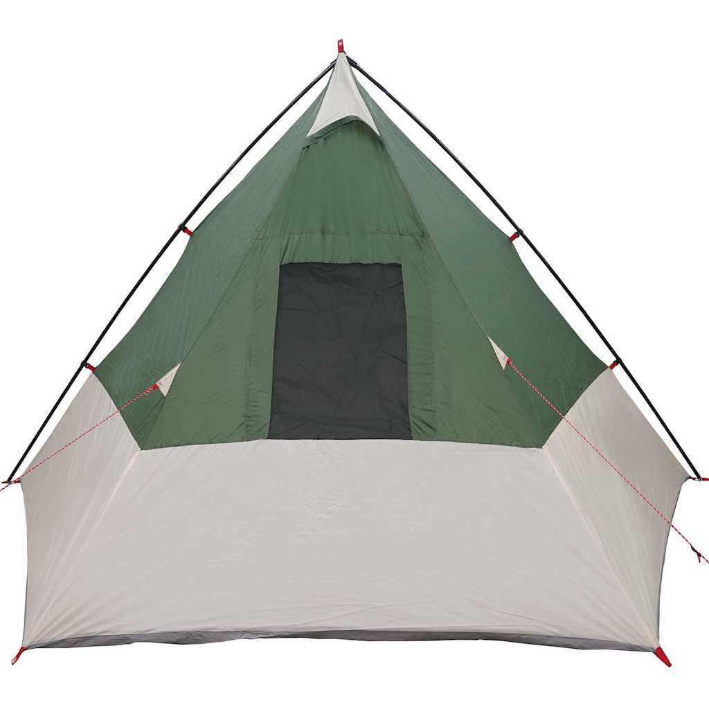 vidaXL Tent met dak Other Groen en Zwart 383 x 338 x 217 cm Polyester