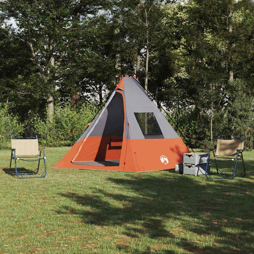 vidaXL Tent met dak Other Groen en Zwart 383 x 338 x 217 cm Polyester