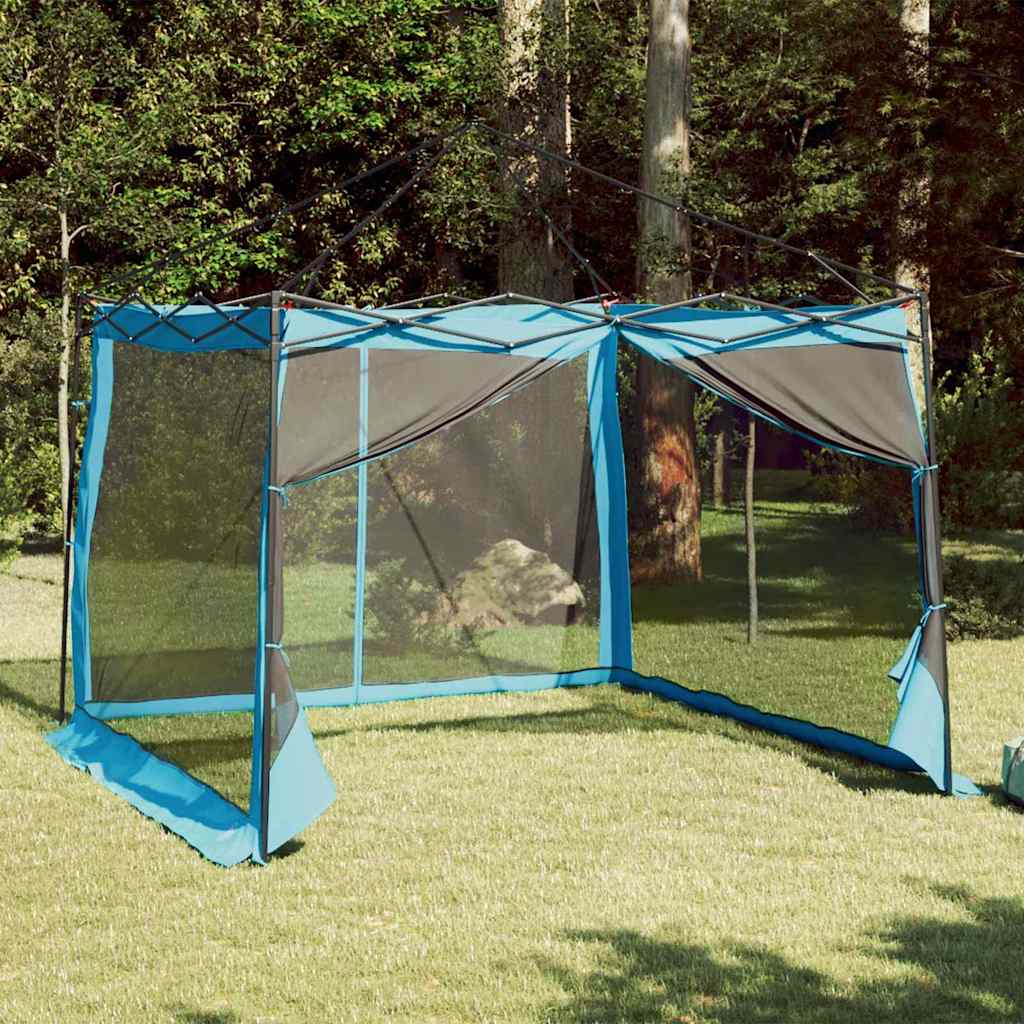vidaXL Tent met dak Anders met luchtopening Verstelbaar Blauw en Zwart 303 x 303 cm