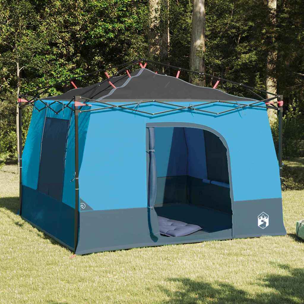 vidaXL Tent met dak Anders met luchtopening Blauw en Zwart 290 x 288 cm