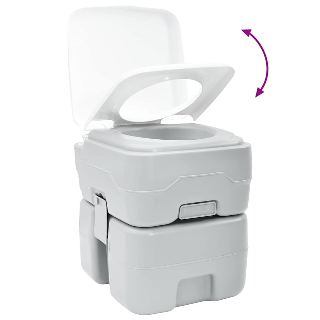vidaXL Camping Toilet Grijs 41.5 x 36.5 x 42 cm