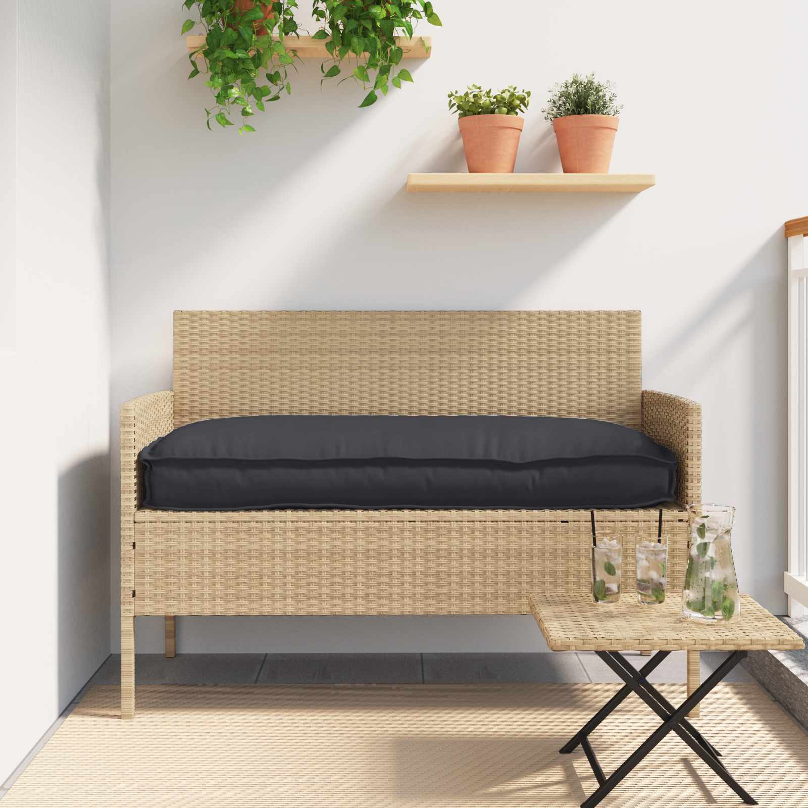 vidaXL Ligbedkussen voor Zit-/Rugleuning Anthraciet 120x60x12 cm Oxford Stof