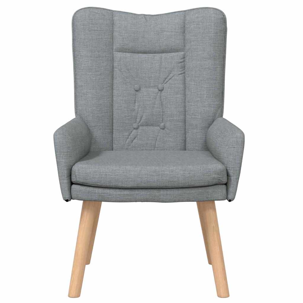vidaXL Relaxstoel stof lichtgrijs