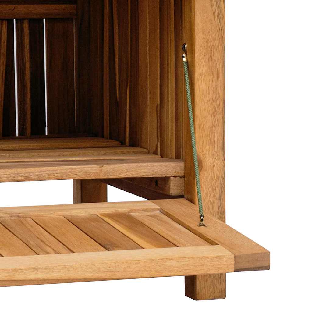 vidaXL Tuinkast Bank Bruin 114 x 60 x 90 cm Massief teakhout
