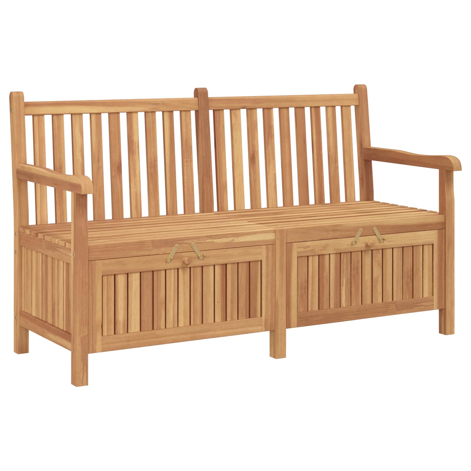 vidaXL Tuinkast Bank Bruin 114 x 60 x 90 cm Massief teakhout