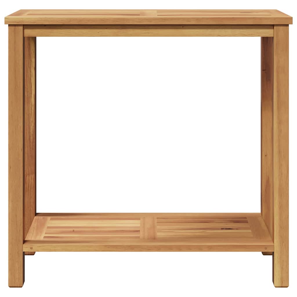 vidaXL Wandtafel met opslag met plank Bruin 85 x 35 x 75 cm Massief teakhout