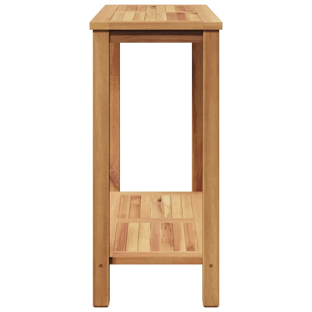 vidaXL Wandtafel met opslag met plank Bruin 85 x 35 x 75 cm Massief teakhout