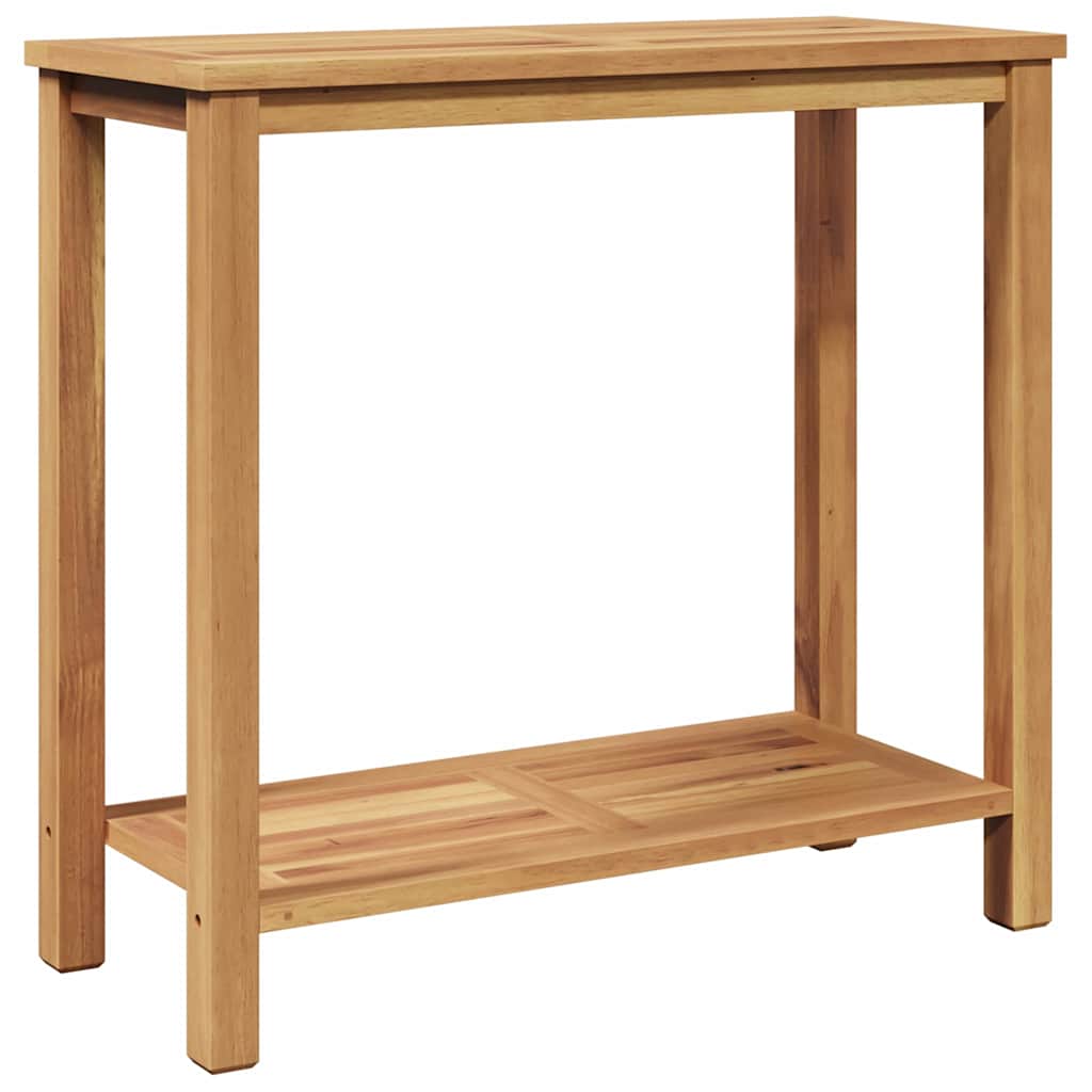 vidaXL Wandtafel met opslag met plank Bruin 85 x 35 x 75 cm Massief teakhout