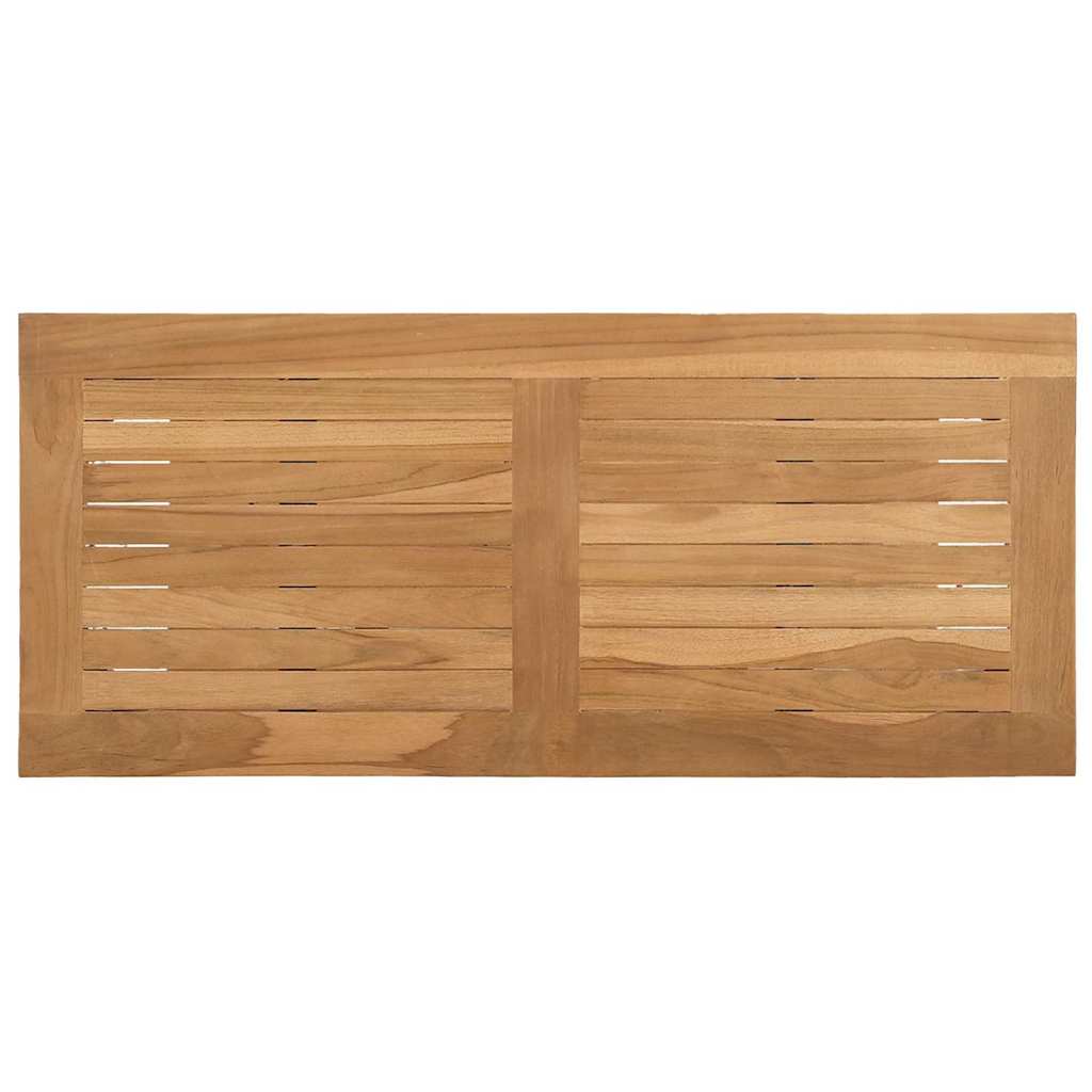 vidaXL Wandtafel met opslag met plank Bruin 85 x 35 x 75 cm Massief teakhout