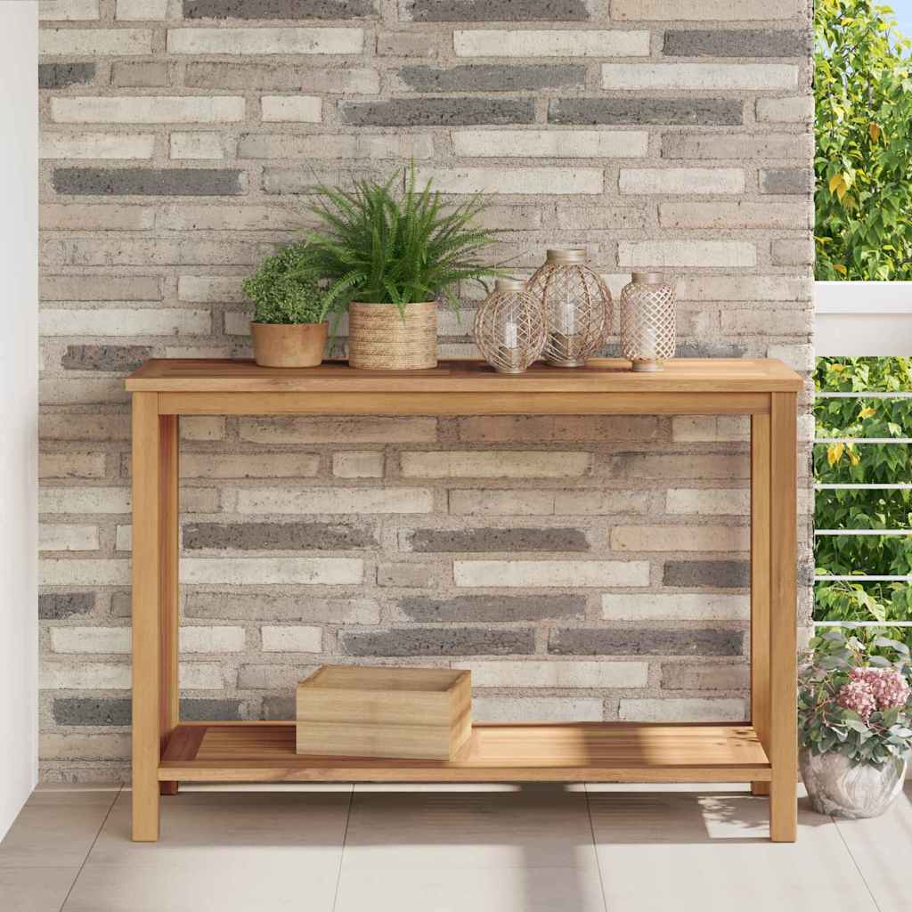 vidaXL Wandtafel met opslag met plank Bruin 85 x 35 x 75 cm Massief teakhout