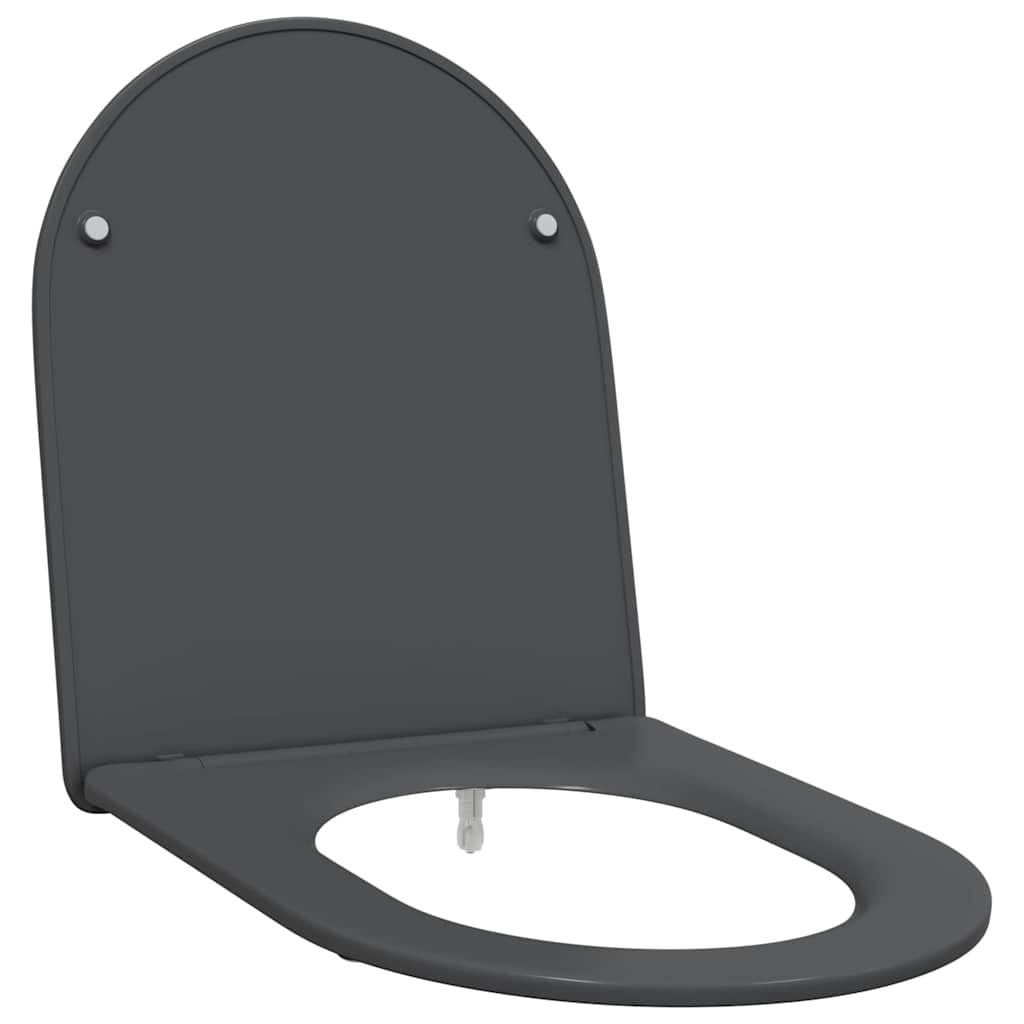 vidaXL Toiletbril soft-close met quick-release Duroplast antraciet