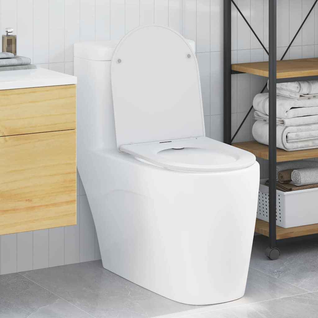 vidaXL Toiletbril soft-close met quick-release Duroplast antraciet