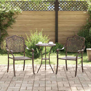 vidaXL Tuinstoel 2 pcs Brons 55 x 56.5 x 91cm Aluminium