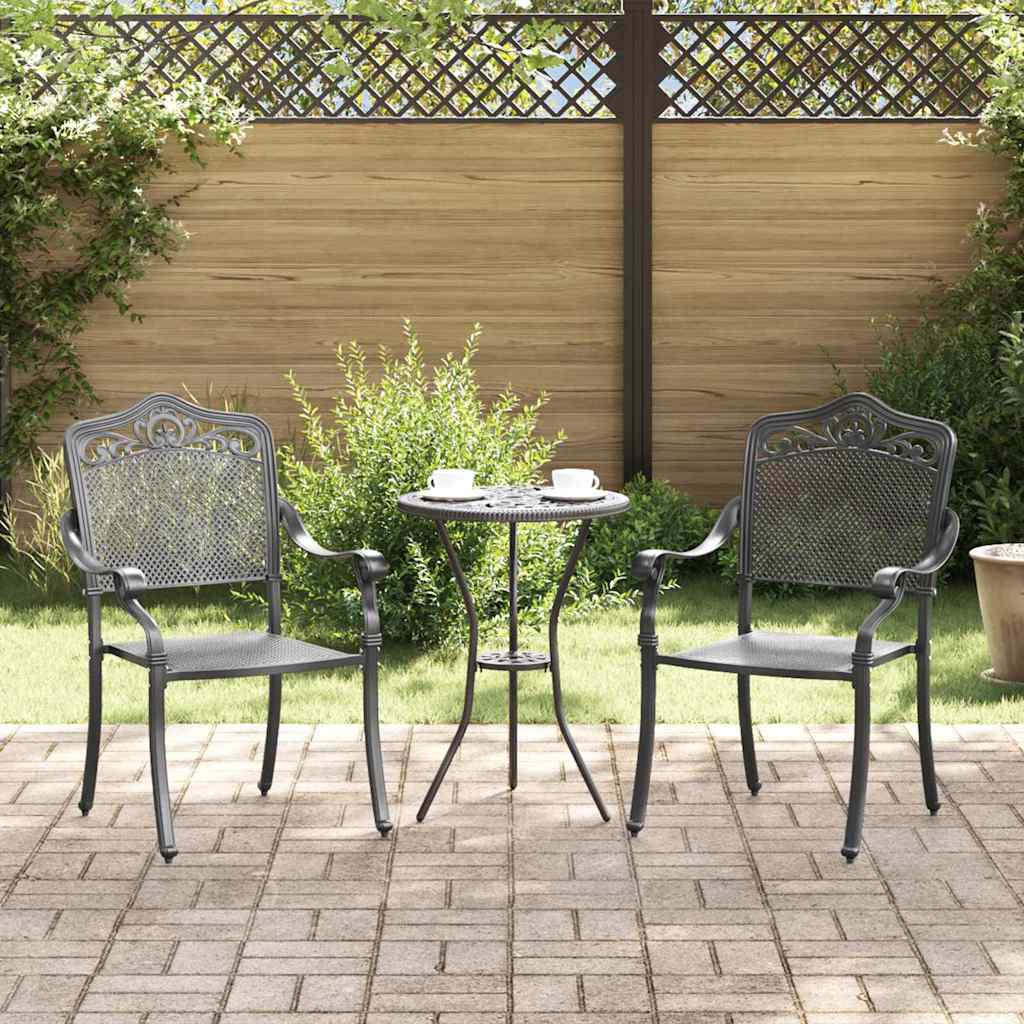 vidaXL Tuinstoel 2 pcs Brons 55 x 56.5 x 91cm Aluminium