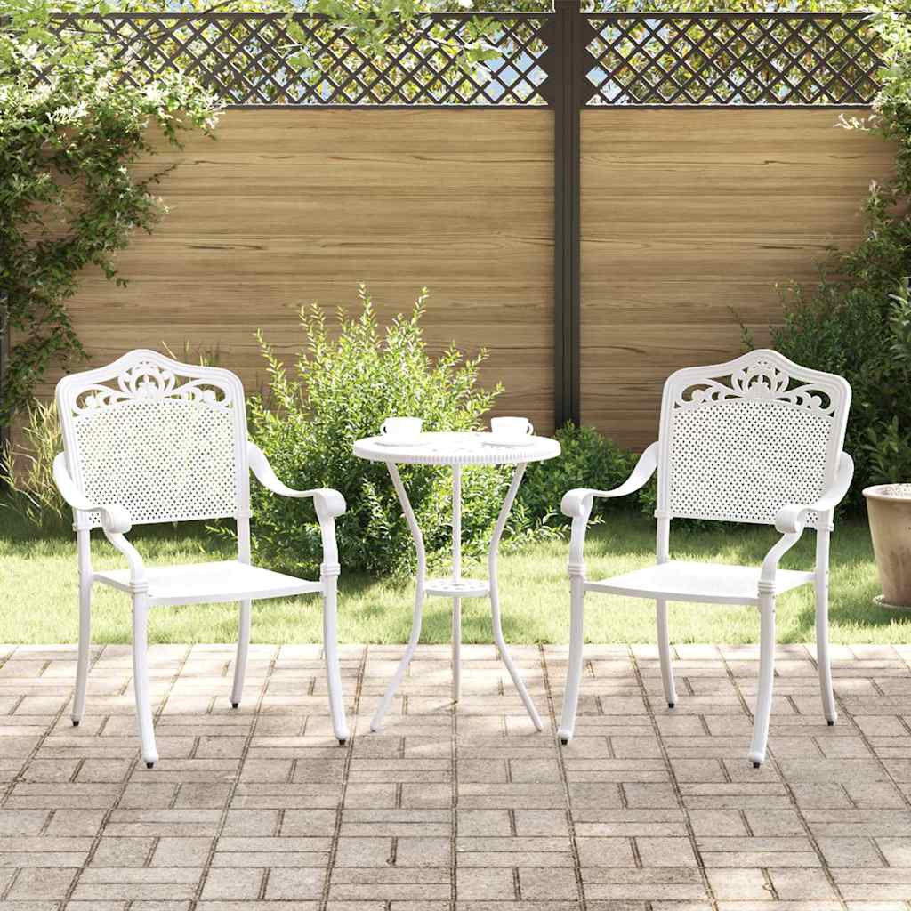 vidaXL Tuinstoel 2 pcs Brons 55 x 56.5 x 91cm Aluminium