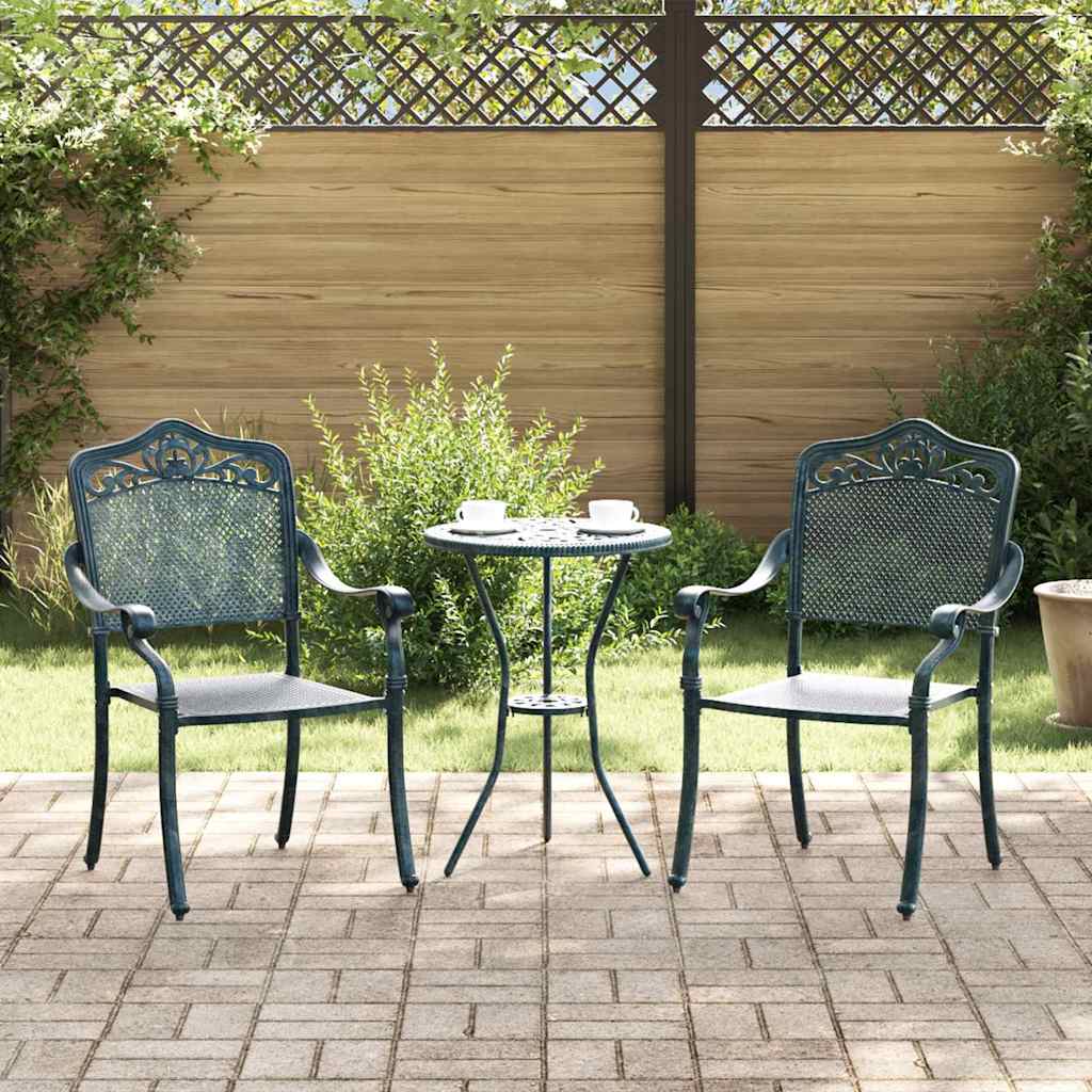 vidaXL Tuinstoel 2 pcs Brons 55 x 56.5 x 91cm Aluminium