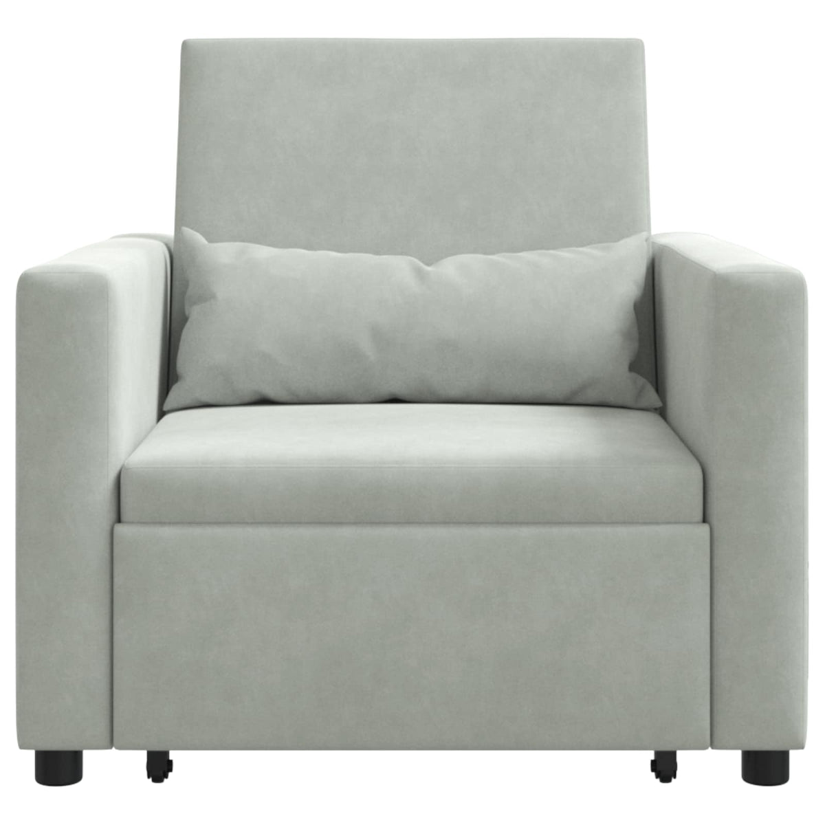 vidaXL 3-in-1 Eenpersoons Sofa Bed Converteerbaar Lichtgrijs Velvet