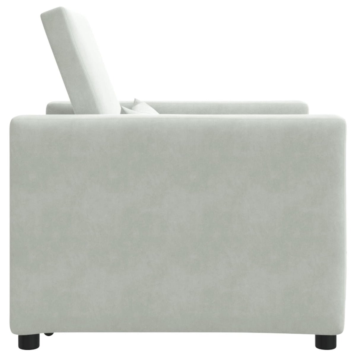 vidaXL 3-in-1 Eenpersoons Sofa Bed Converteerbaar Lichtgrijs Velvet