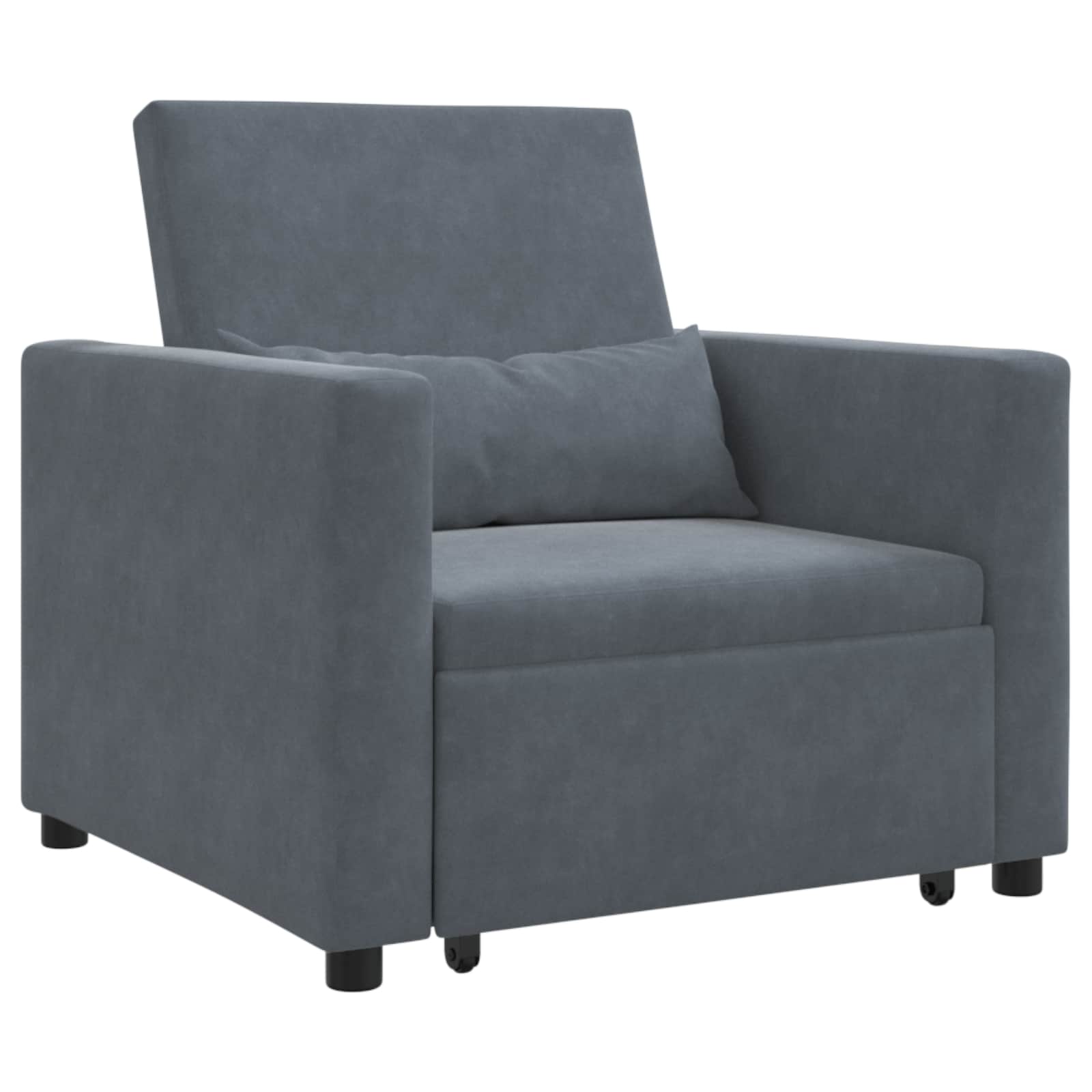 vidaXL 3-in-1 Eenpersoons Sofa Bed Converteerbaar Lichtgrijs Velvet