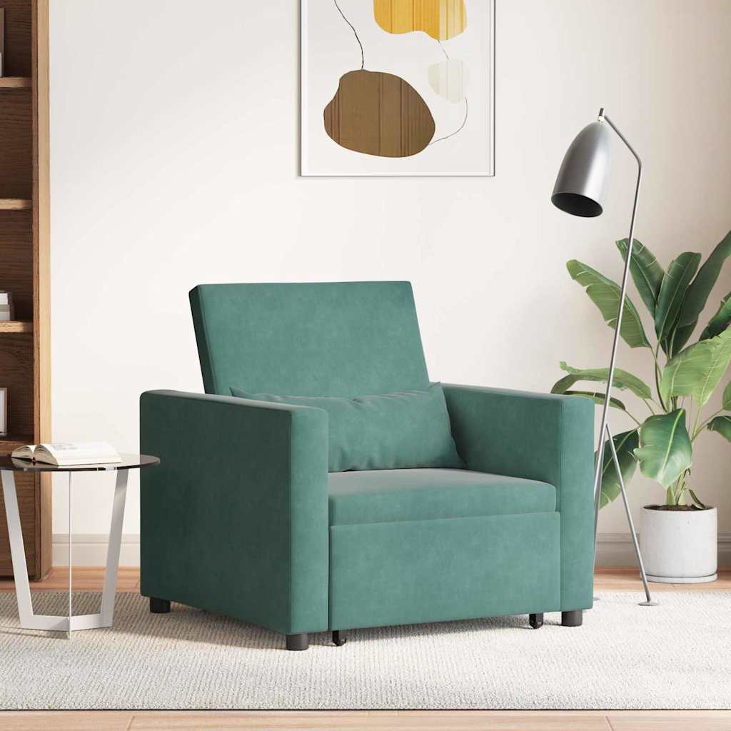 vidaXL 3-in-1 Eenpersoons Sofa Bed Converteerbaar Lichtgrijs Velvet