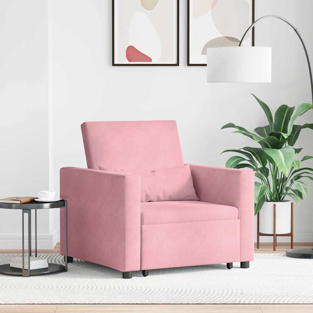 vidaXL 3-in-1 Eenpersoons Sofa Bed Converteerbaar Lichtgrijs Velvet