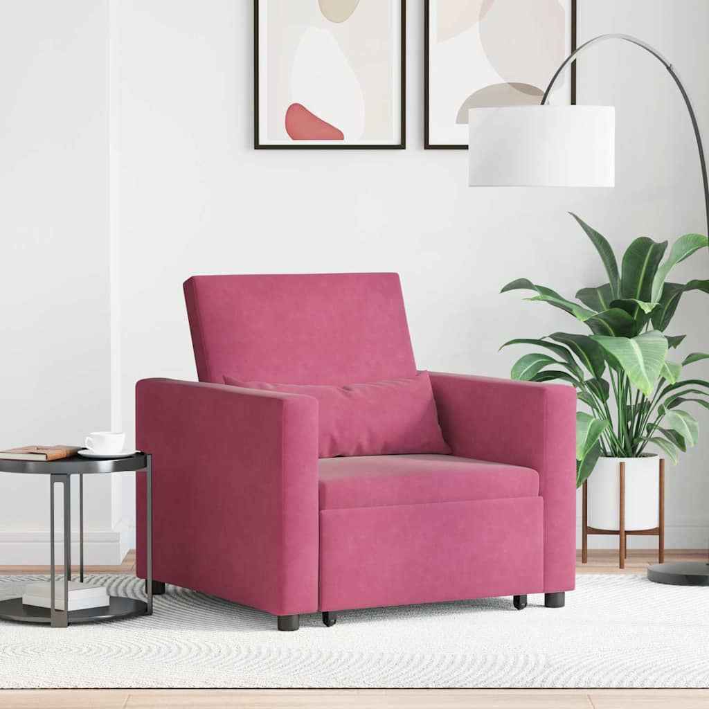 vidaXL 3-in-1 Eenpersoons Sofa Bed Converteerbaar Lichtgrijs Velvet