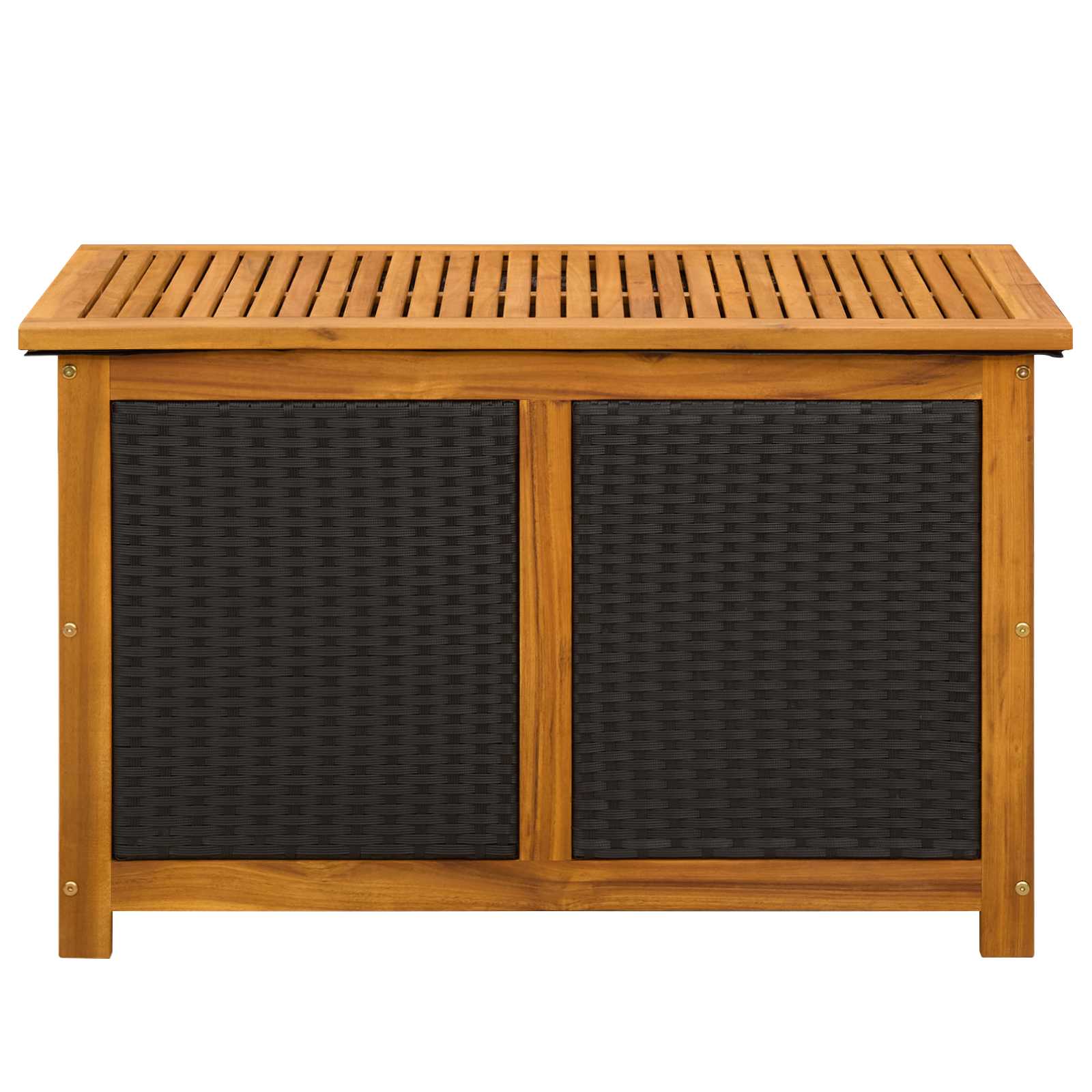 vidaXL Tuinopslagdoos 185 L Massief Acaciahout 60 x 50 x 56 cm Zwart