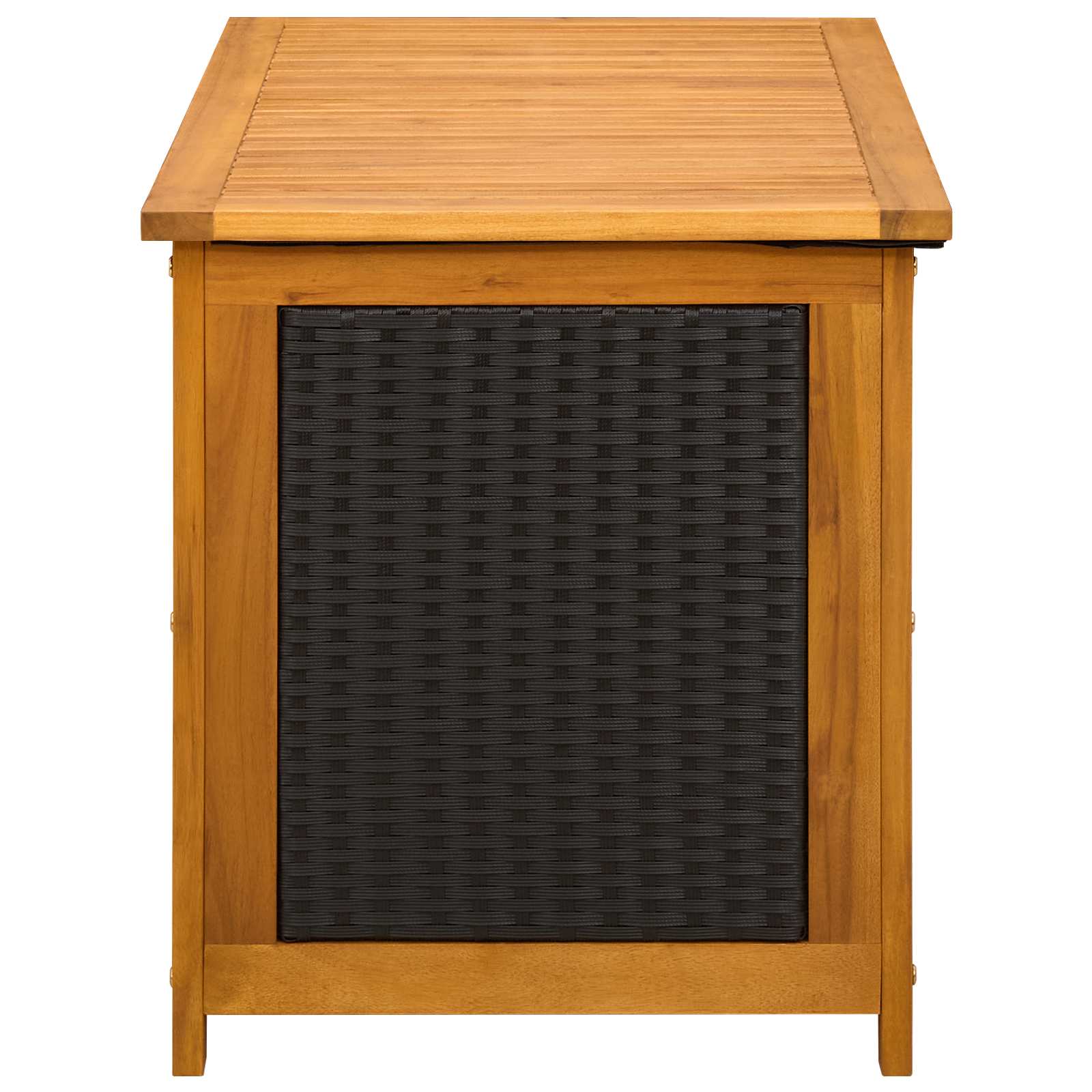 vidaXL Tuinopslagdoos 185 L Massief Acaciahout 60 x 50 x 56 cm Zwart