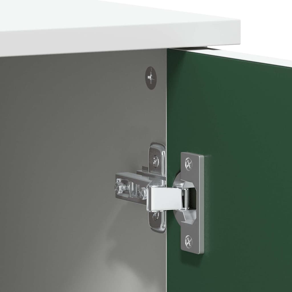 vidaXL Krijtbordkast met plank met opslag met de deur Wit Bewerkt hout