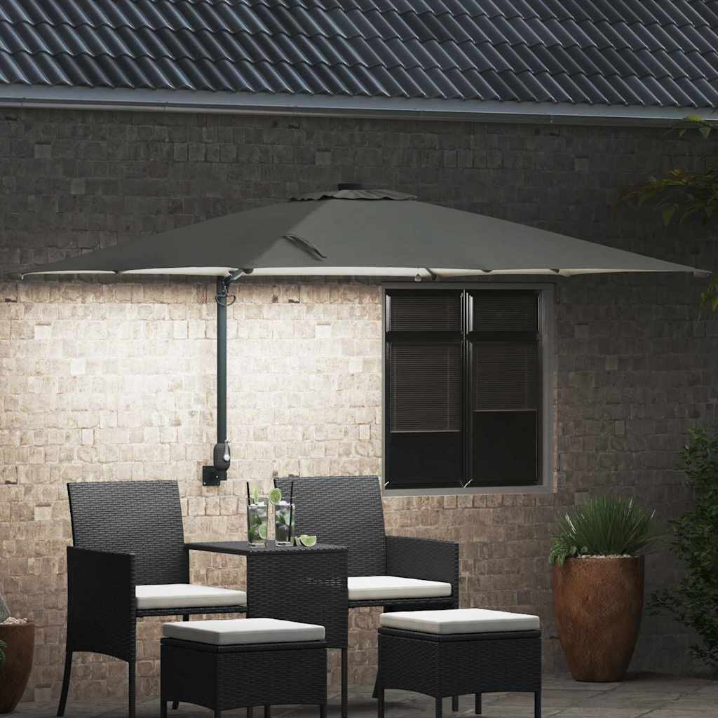 vidaXL Tuinparasol Zand 248.5 x 247.5 x 160 cm Stof