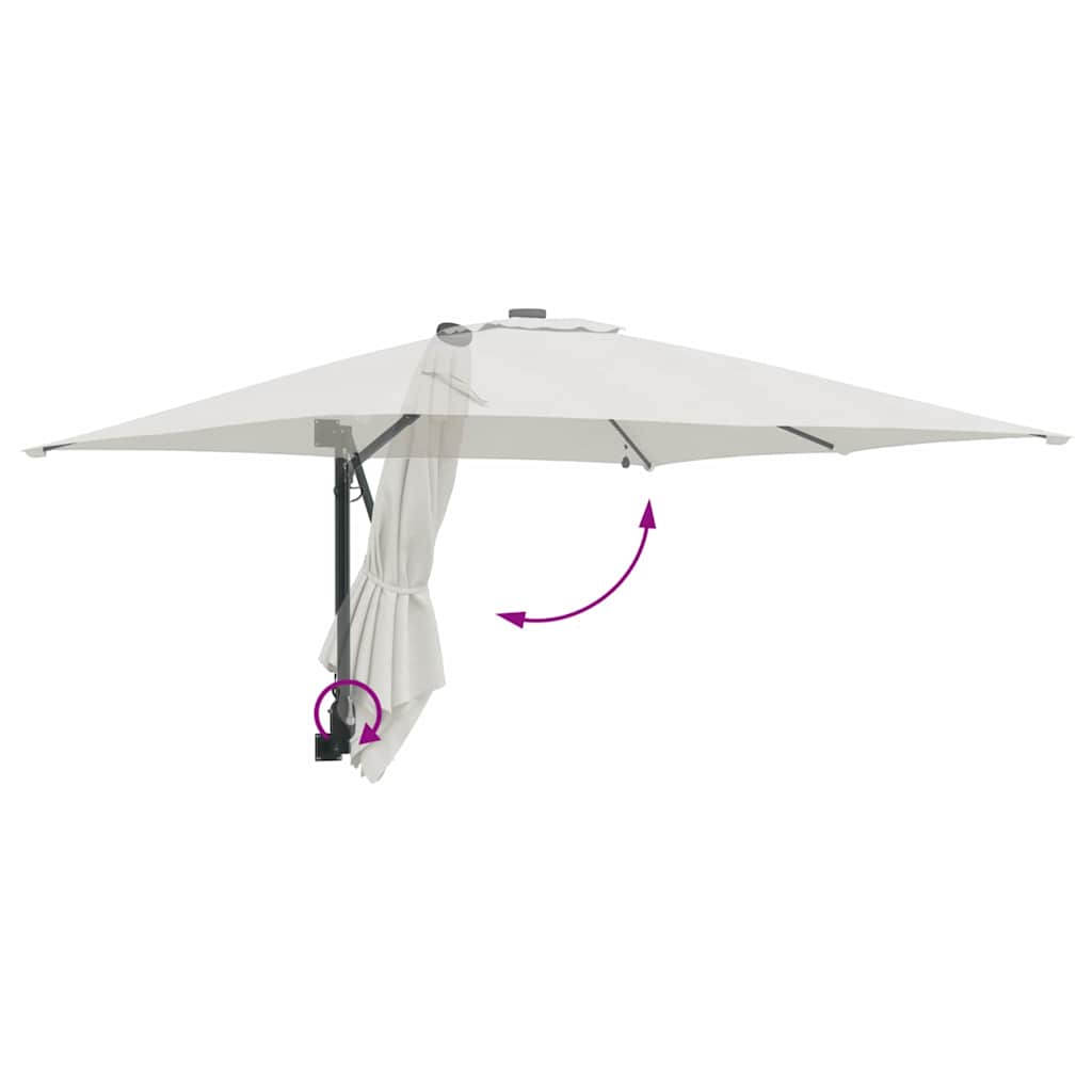 vidaXL Tuinparasol Zand 248.5 x 247.5 x 160 cm Stof