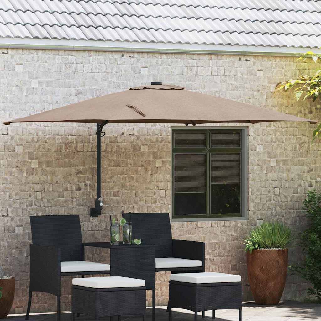 vidaXL Tuinparasol Zand 248.5 x 247.5 x 160 cm Stof