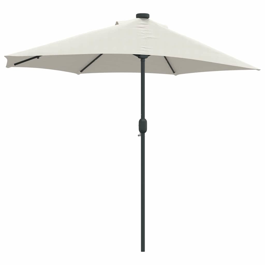 vidaXL Tuinparasol met LED -striplichten Zand 294 x 150 x 223 cm Stof