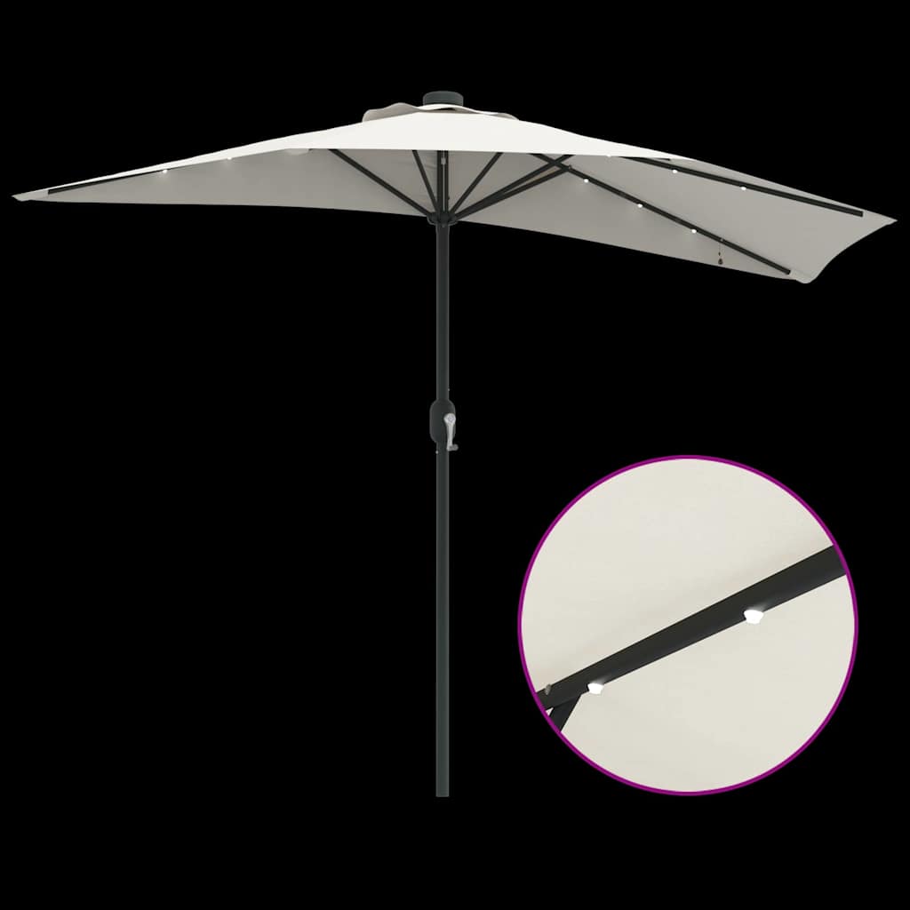 vidaXL Tuinsaal Half Zand 294 x 150 x 224 cm Stof